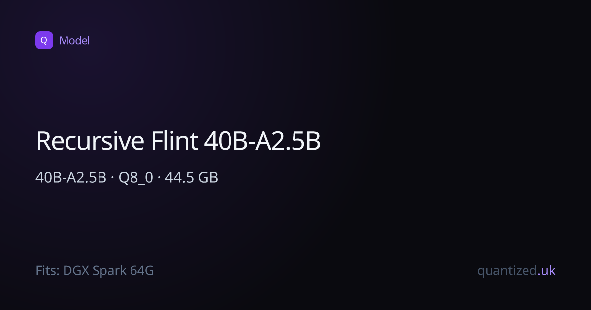 Model: Recursive Flint 40B-A2.5B