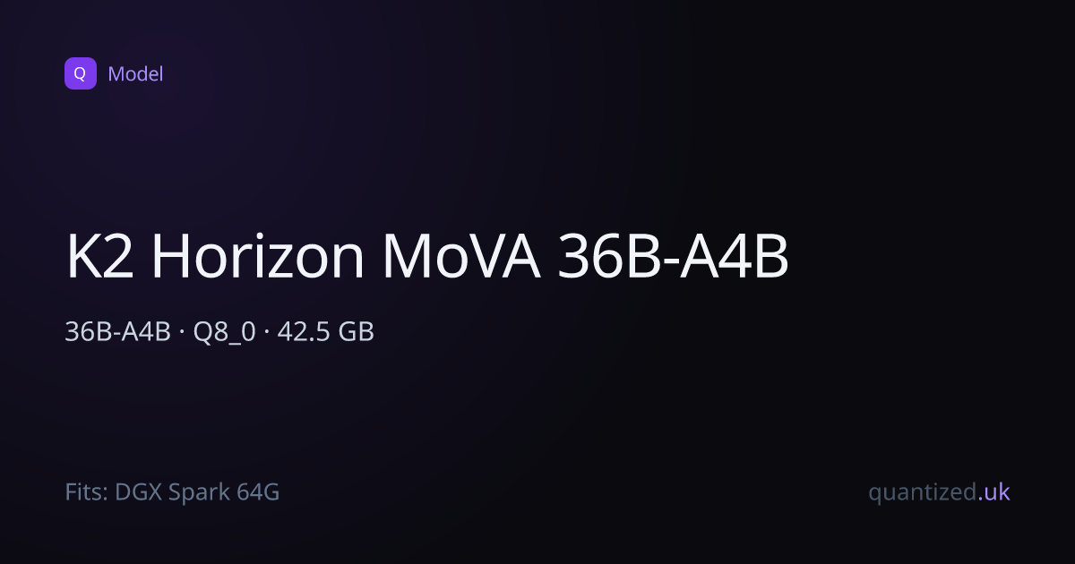 Model: K2 Horizon MoVA 36B-A4B